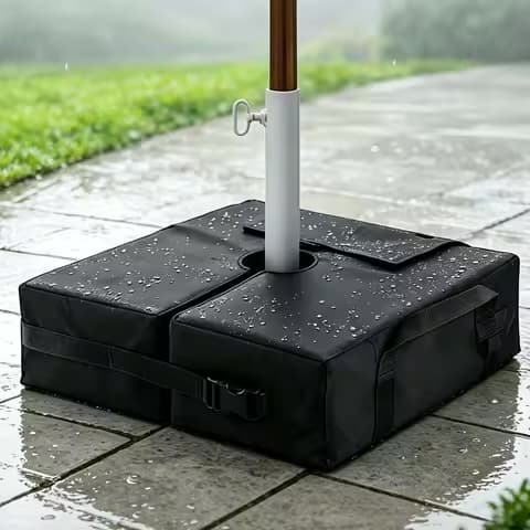 Base lestée carrée 46 cm – sac de lest Oxford imperméable